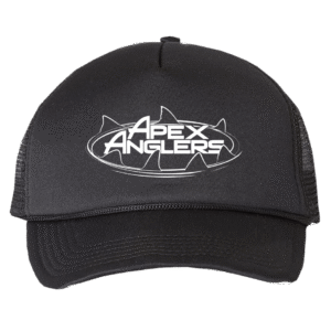 Apex Anglers| Black Foam Mesh-Back Trucker Cap